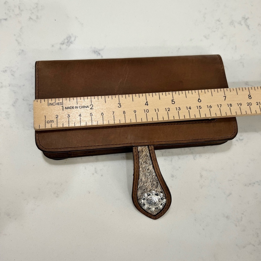 Brown Leather Wallet with Silver Accents - Picture 10 of 10